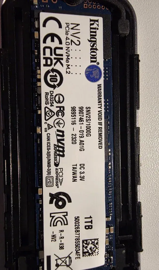 SSD NVMe M.2 Kingston 1000 GB