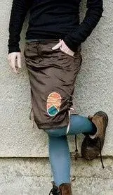 Čokoládově hnědá sukně, vel. XS (34)