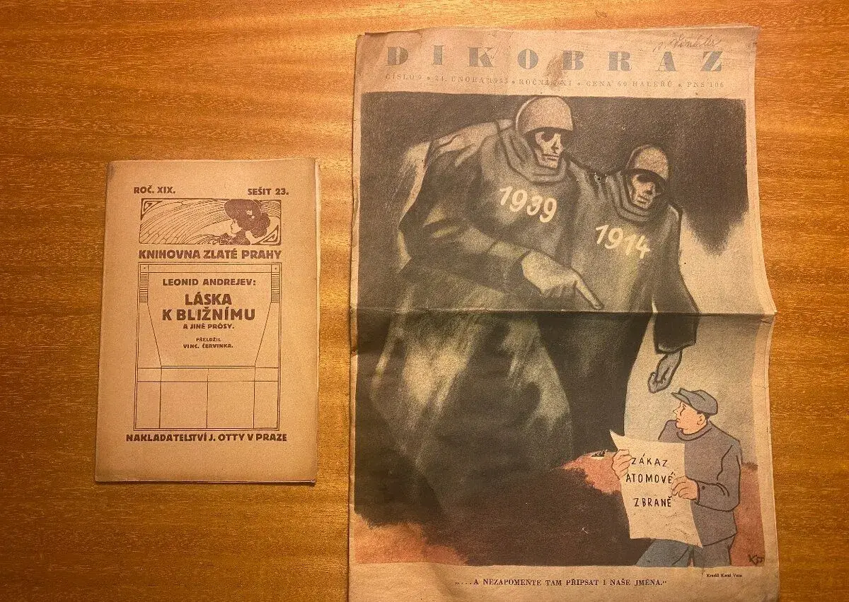 Komiks Dikobraz a sešity Zlaté Prahy