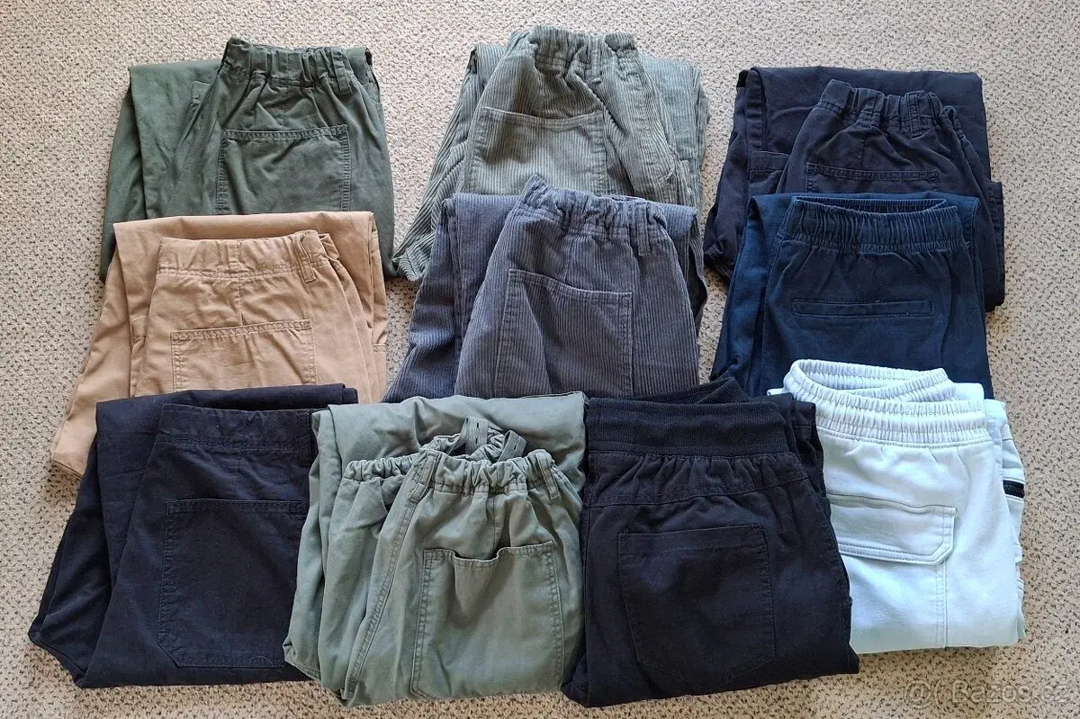 Chlapecké bavlněné,plátěné kalhoty Cargo 164/170 H&M