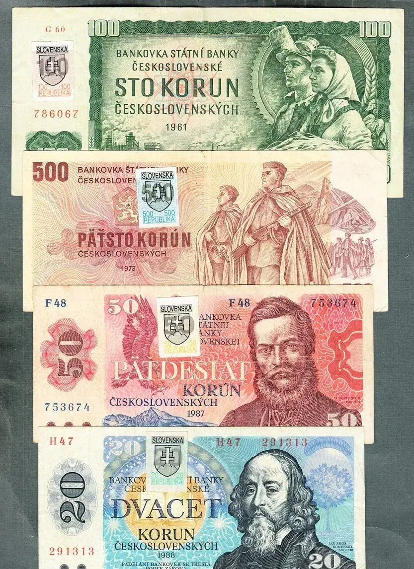 Staré bankovky sestava SLOVENSKÉ KOLKY
