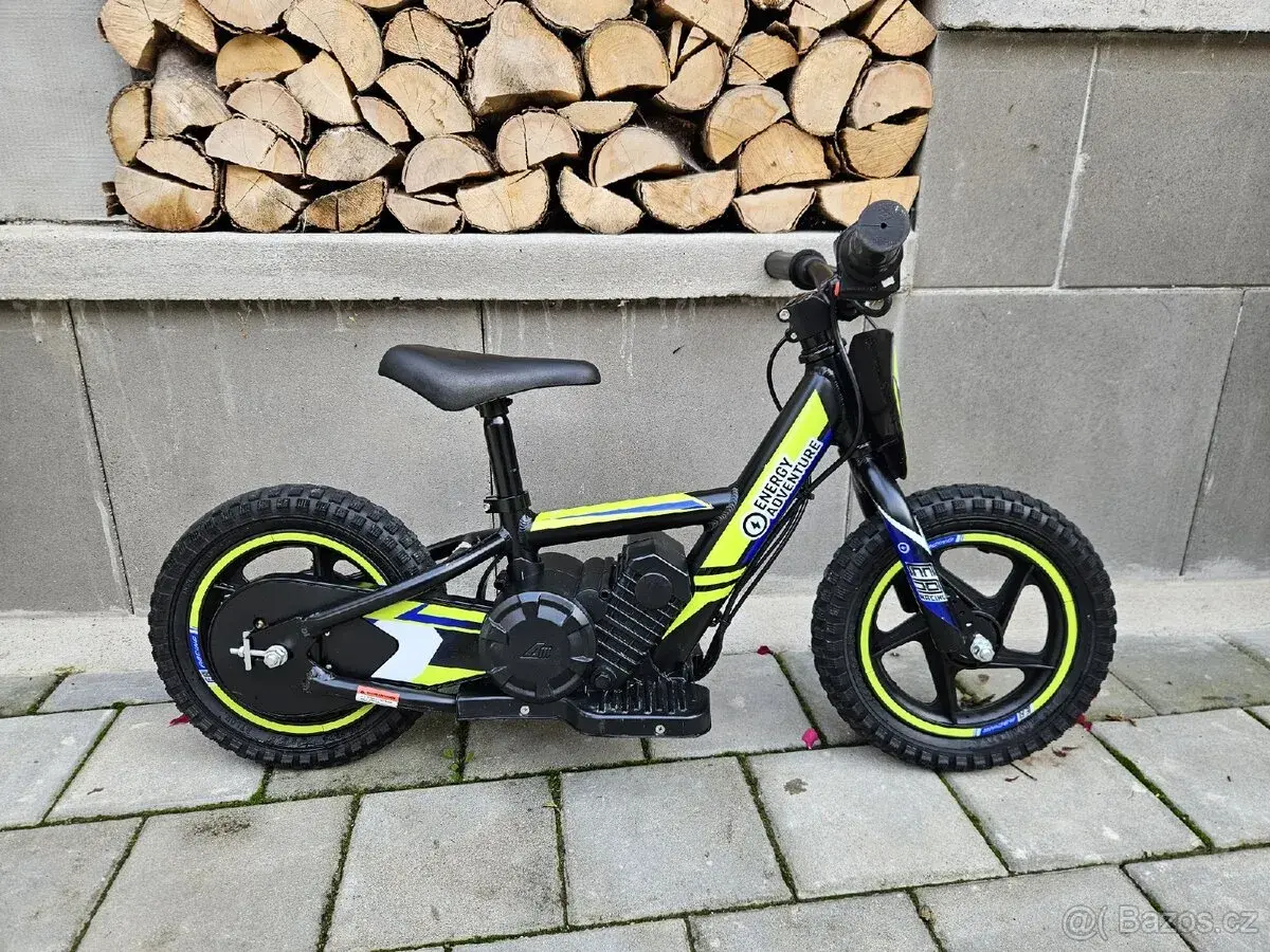 Detske elektricke odrazedlo 12" green adventure push mini