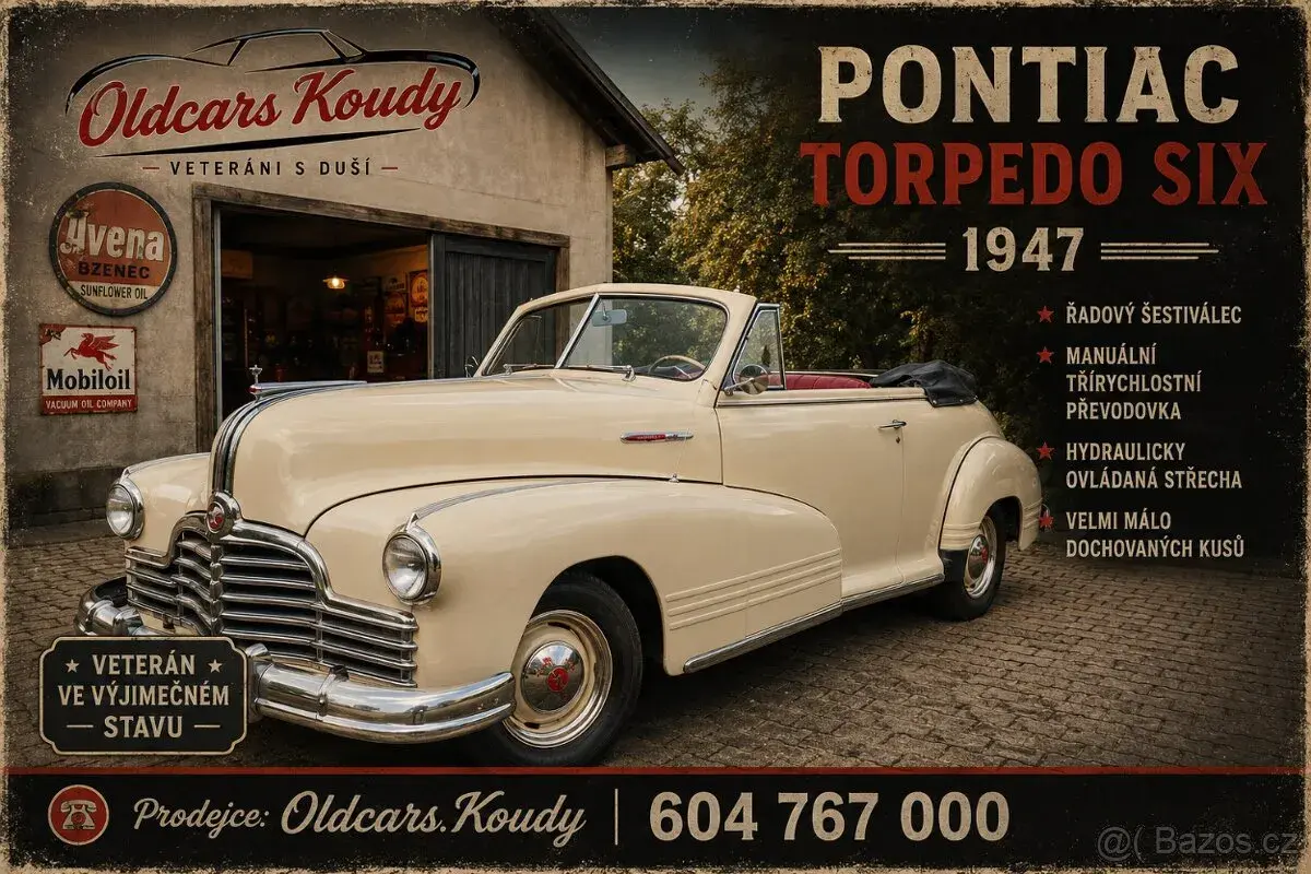 1947 Pontiac torpédo six kabriolet