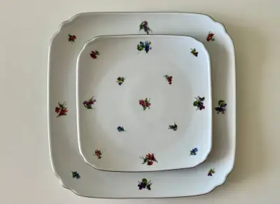 Porcelánové podnosy / talíře - Dubí / Rokoko - Házenka