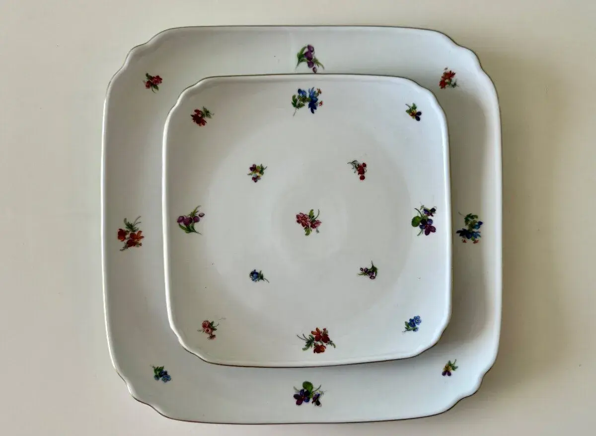 Porcelánové podnosy / talíře - Dubí / Rokoko - Házenka