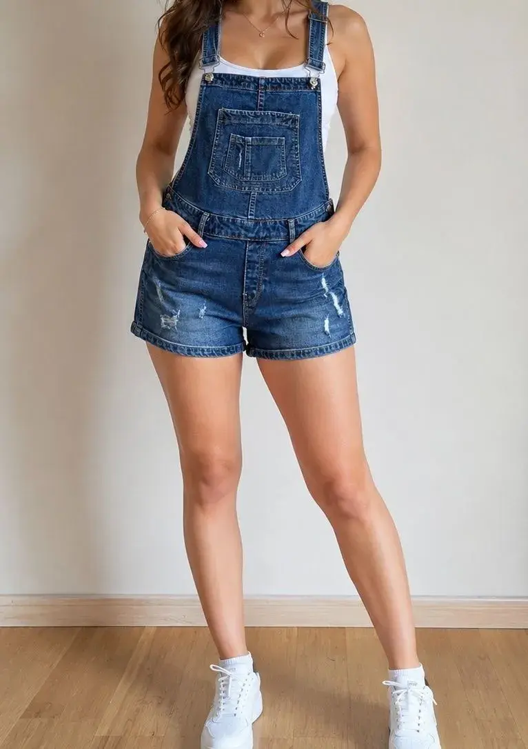 Džínové kraťasy s laclem Zara