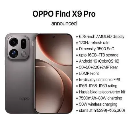 Oppo Find X9 Pro za Samsung S25U, S26U