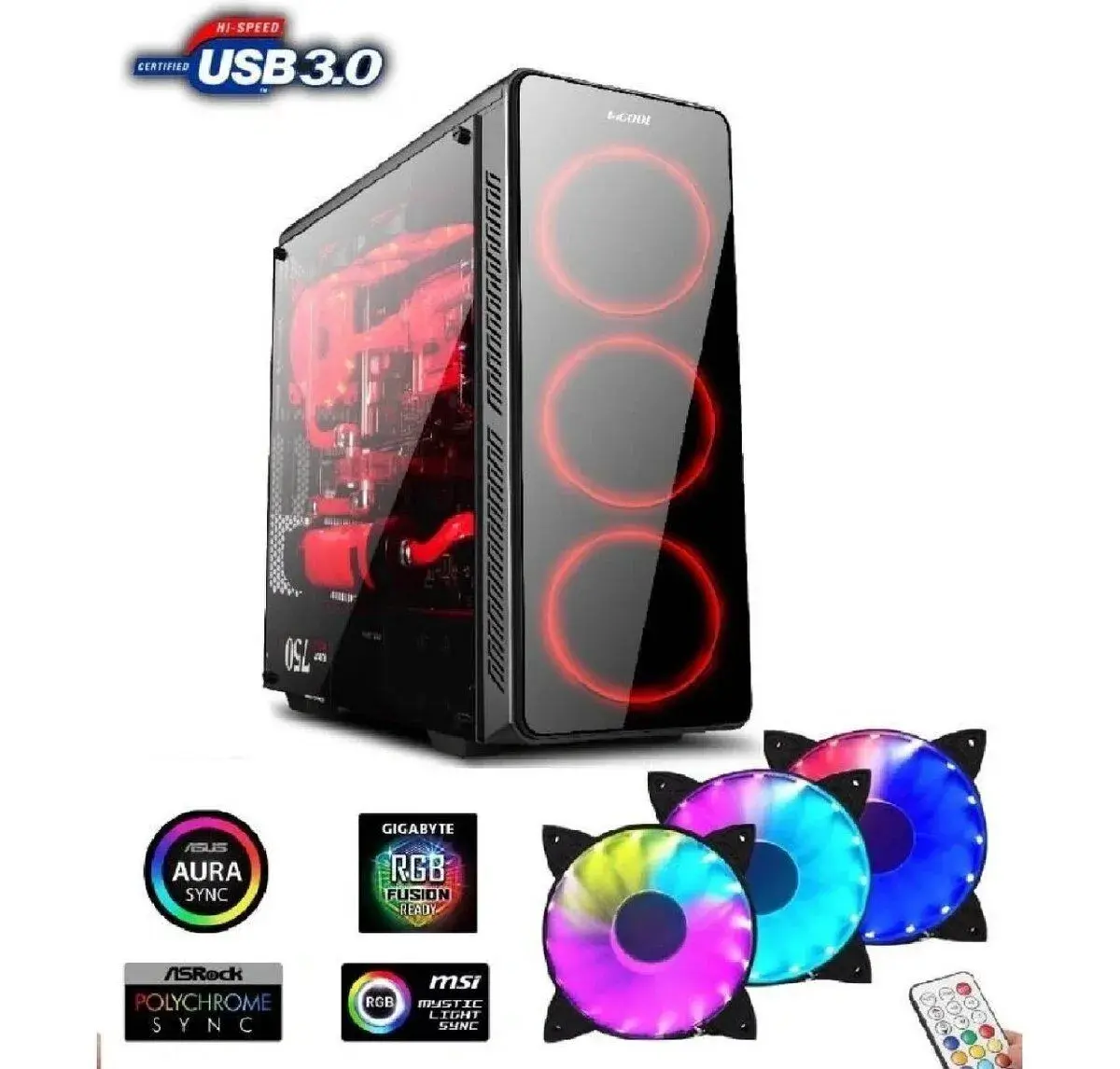 PC Case bedna 1stCOOL GAMER 3 Aura RGB
