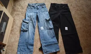 Wide leg jeans, džíny, rifle 158/xs/34 Y.F.K. H&M