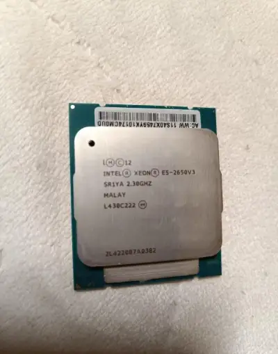Intel Xeon E5-2650V3. Má 10 jader a 20 vláken.