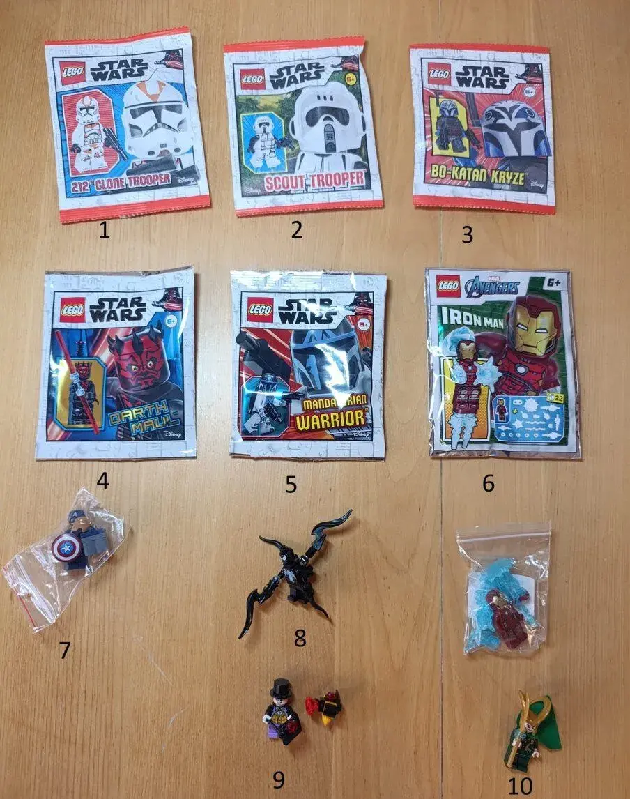 Lego figurky Star Wars, Marvel