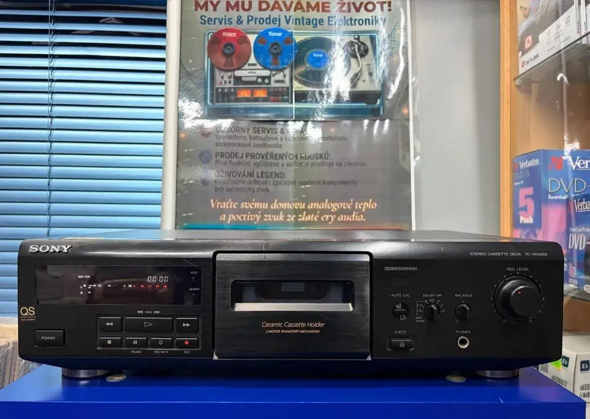 Tape deck Sony QS TC-KE 400 S Černý - Po servisu