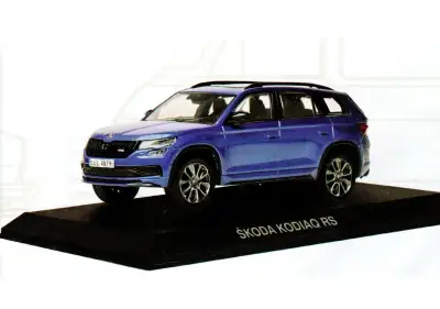 Škoda Kodiaq RS 2019 modrá 1:43 DeAgostini, nové.