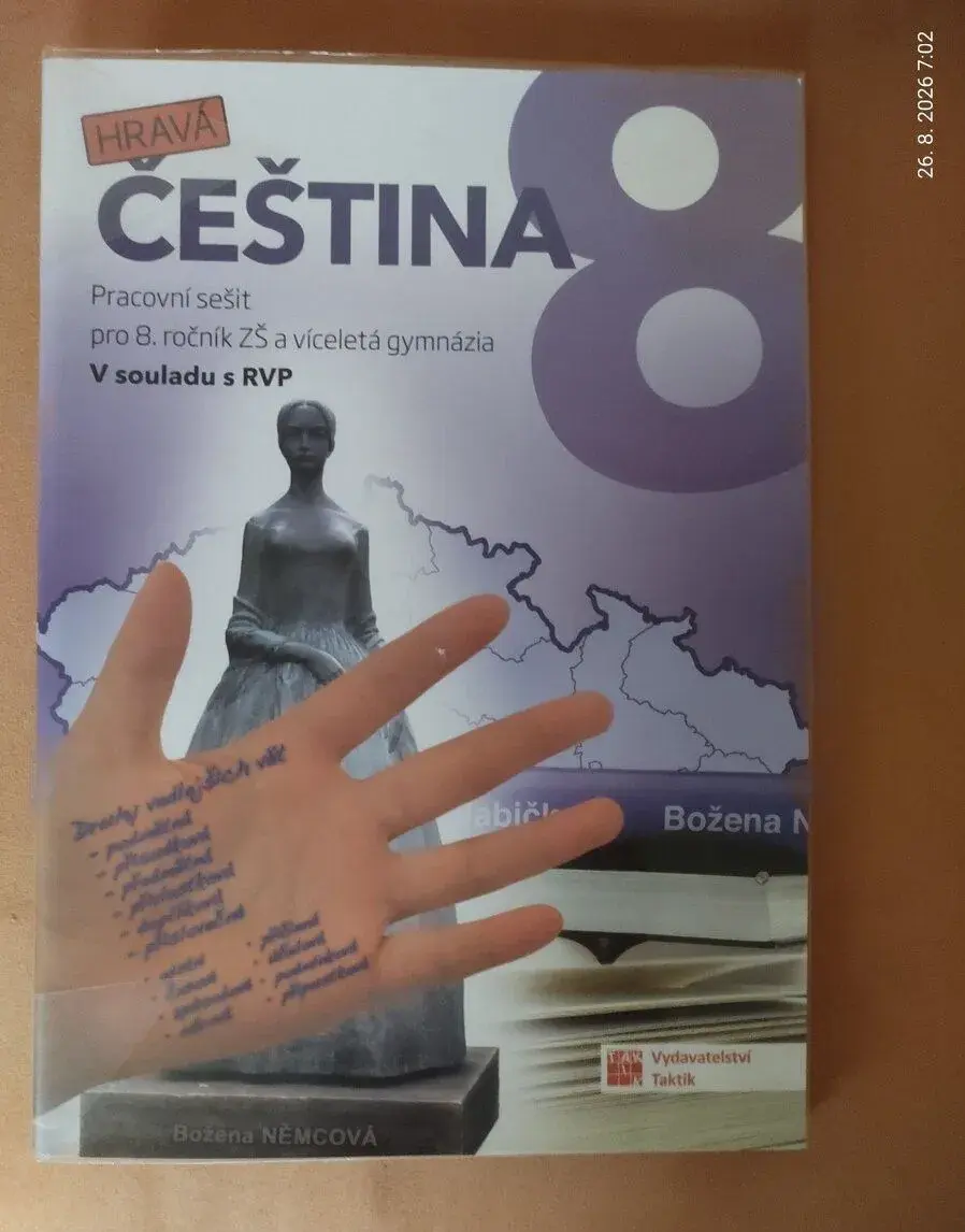 Pracovní sešit pro 8. třídu, český jazyk ( mluvnice, sloh)