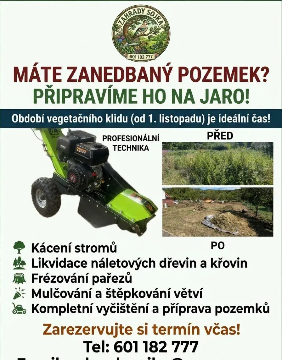 Vyčištění pozemků