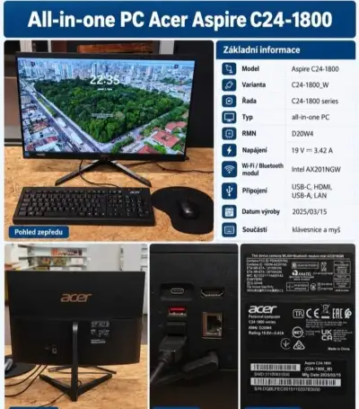 Acer Aspire C24-1800, 9 MĚSÍCŮ STARÝ