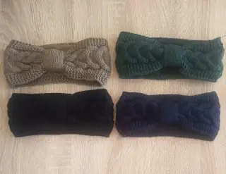 Dámské zateplené zimní čelenky sety