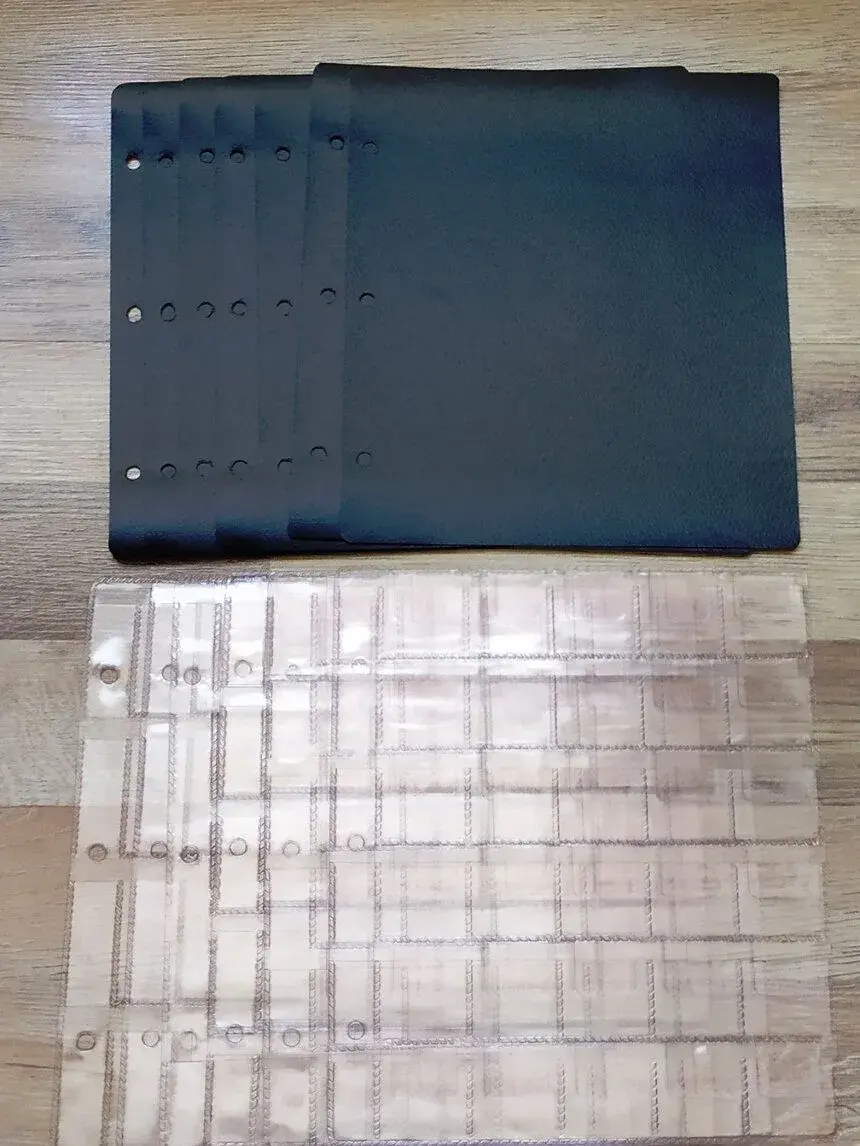 Listy do albumu na mince 19 x 22cm, 6 ks+7 vkladů