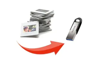 Prodej diarámečku, Skenování diapozitivů na USB FlashDisk