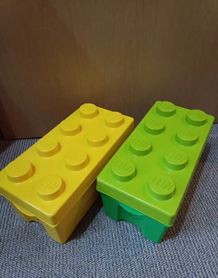 Originální LEGO BOX zelený a žlutý pěkný stav