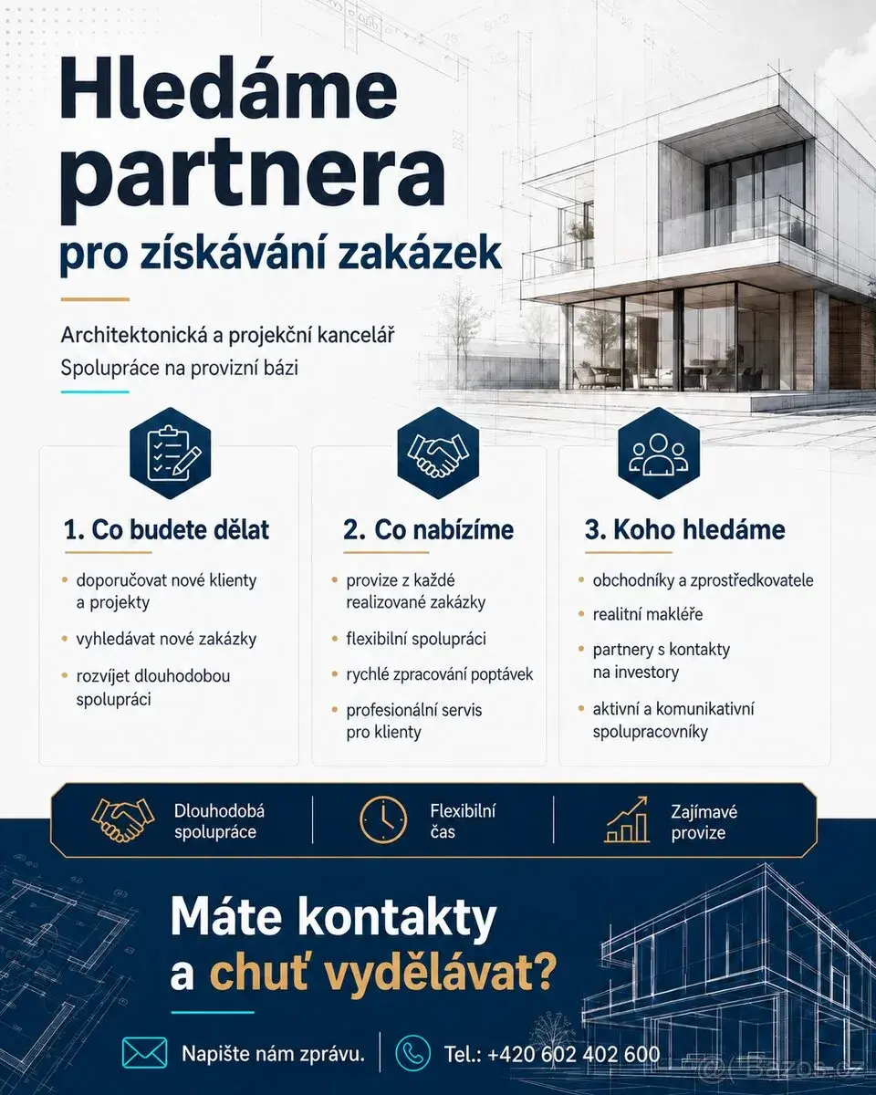 Partnera pro získávání zakázek – projekční kancelář