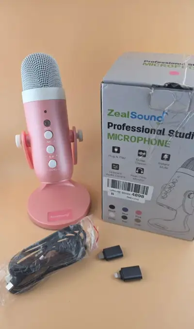 Profesionální Studiový mikrofon usb-c a na iPhone pink