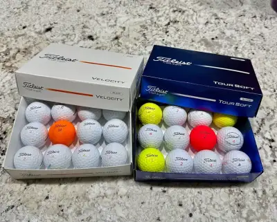 Hrané golfové míčky, JEN Titleist, JEN Velocity a TrueFeel