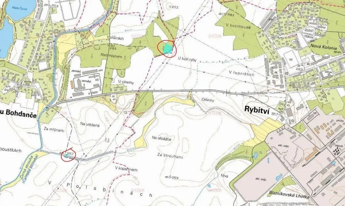Pozemky na k.ú. Černá u Bohdanče