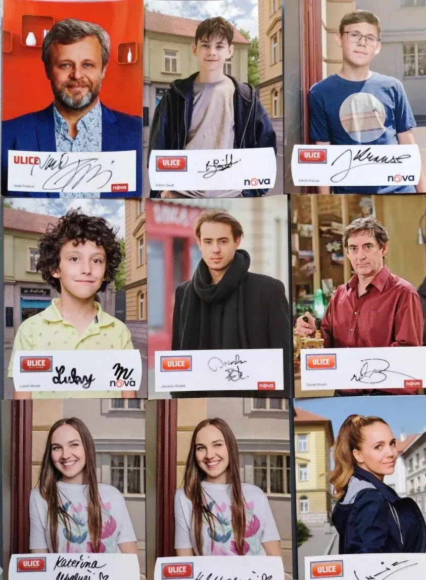Autogram karty ze seriálu ULICE