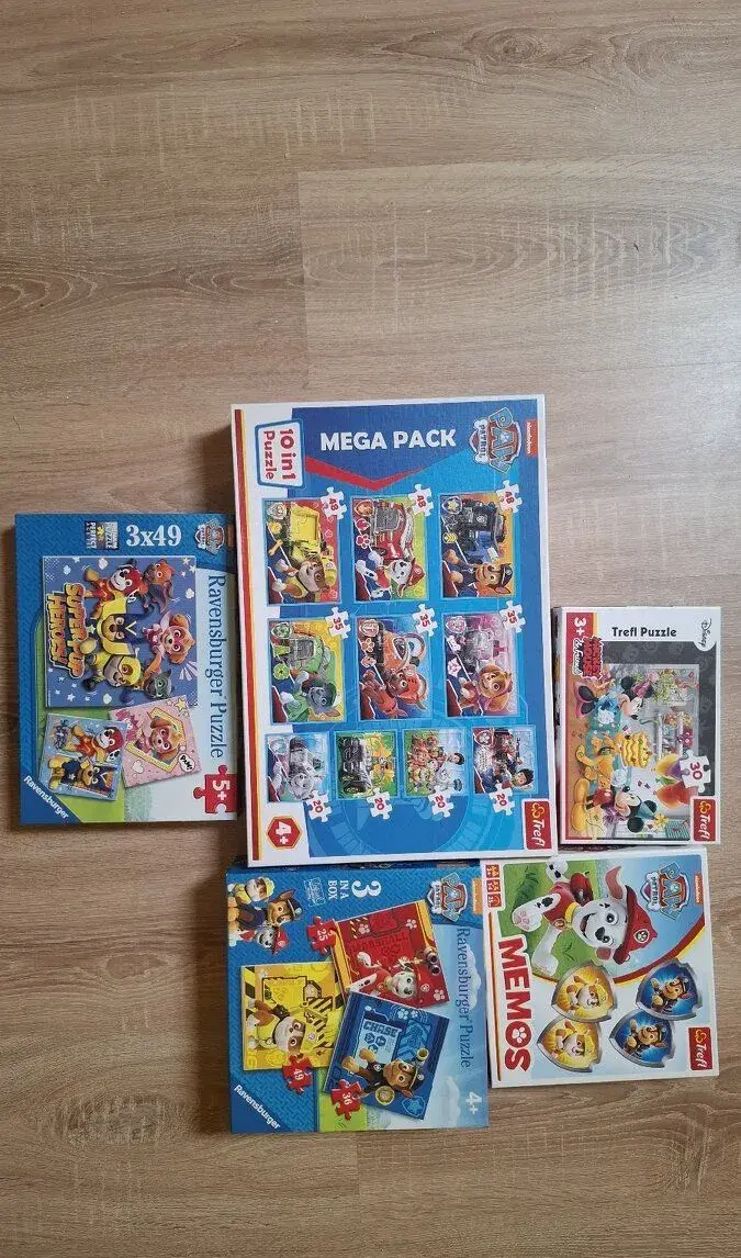 Puzzle 22x Tlapková patrola Prasátko pepa krteček
