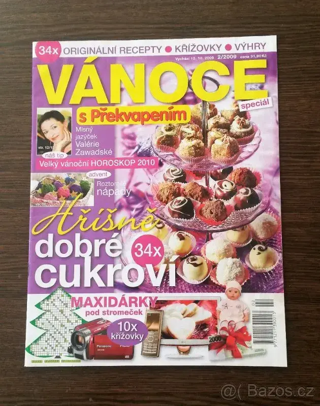 Časopisy s recepty o Vánočním pečení .