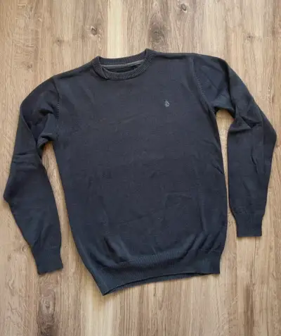 Volcom šedý pletený svetr XS sk8 skatewear streetwear 90s