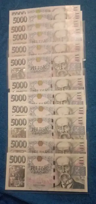 5000 Kč s přítiskem , CENA
