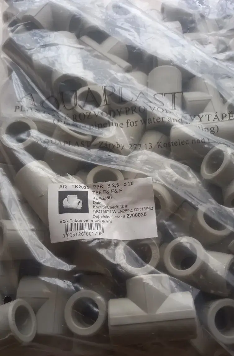 PPR t-kus jednoznačný 20x20x20 mm - (Nové)
