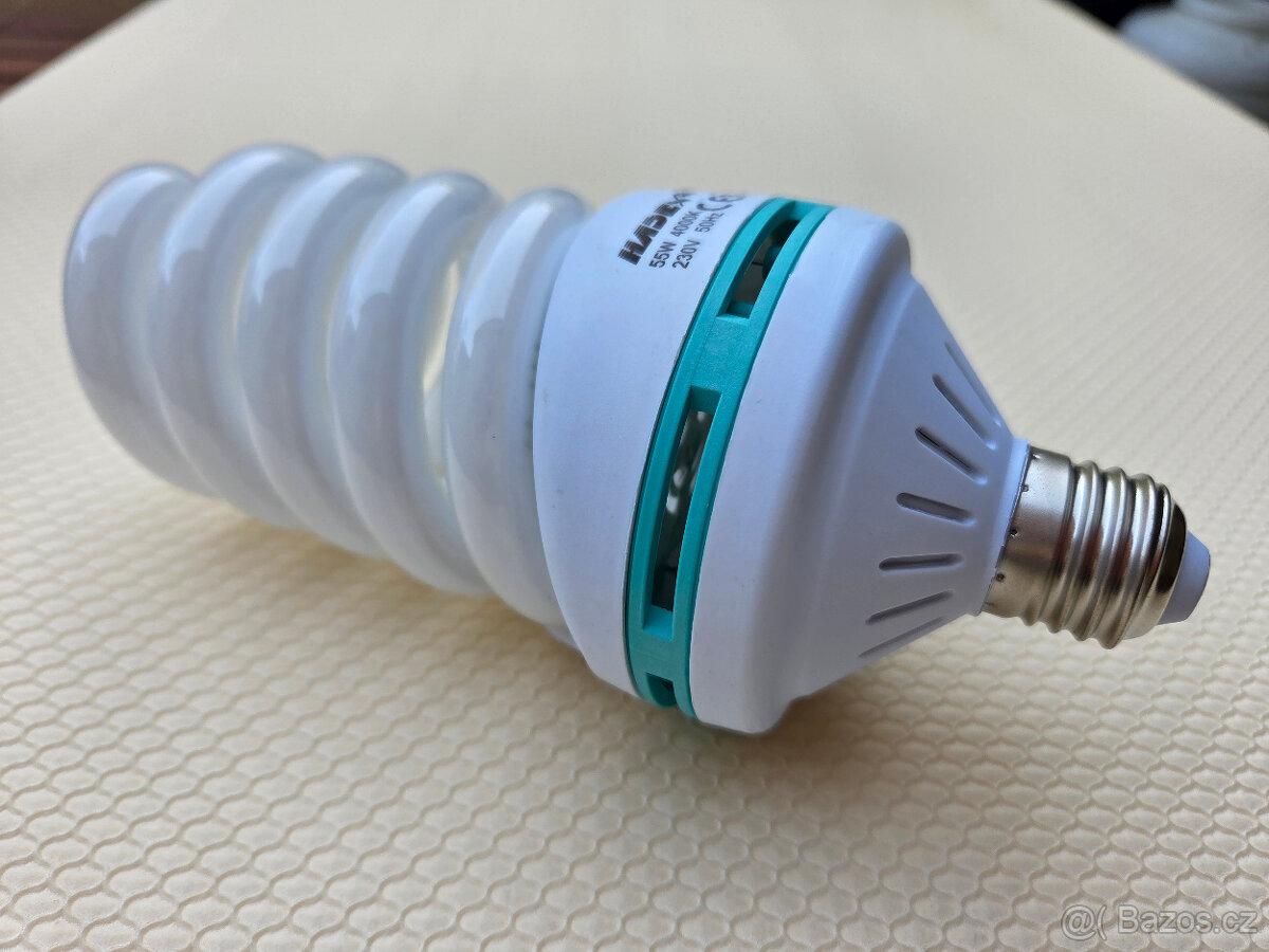 Úsporné žárovky 230V 55W E27 denní bílá, celkem 4 kusy