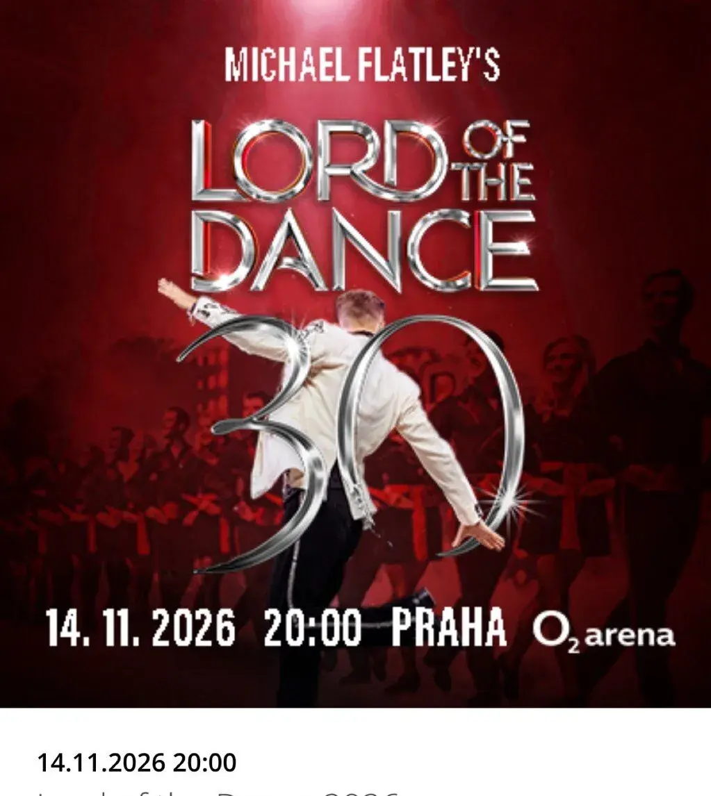 LORD OF THE DANCE, VIP KLUBOVÉ PATRO, 14.11.2026 O2 ARENA