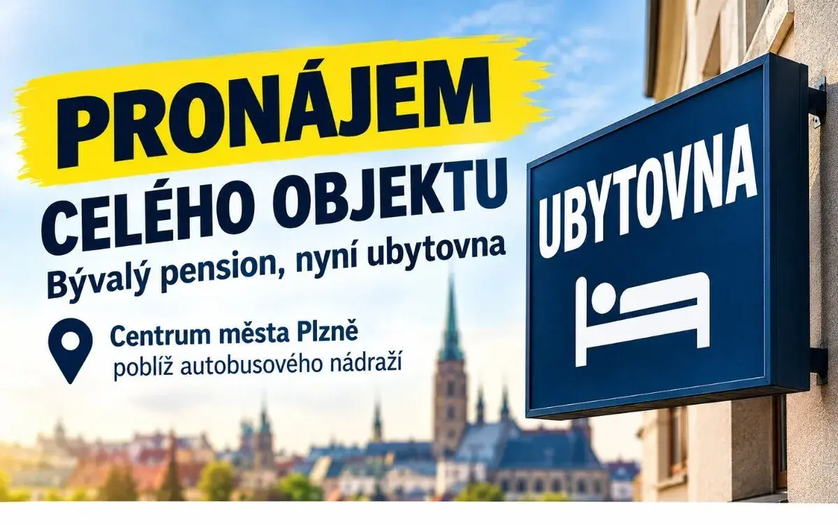Pronajmu celou budovu – ubytovnu v centru Plzně