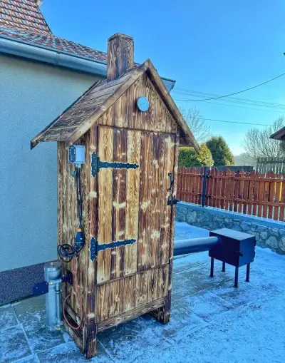 Dřevěná udírna,dymbox set