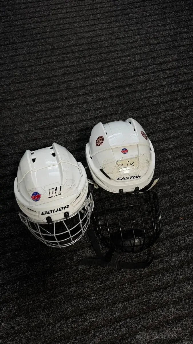 Dětská/juniorská hokejová helma s mřížkou (Bauer + Easton)
