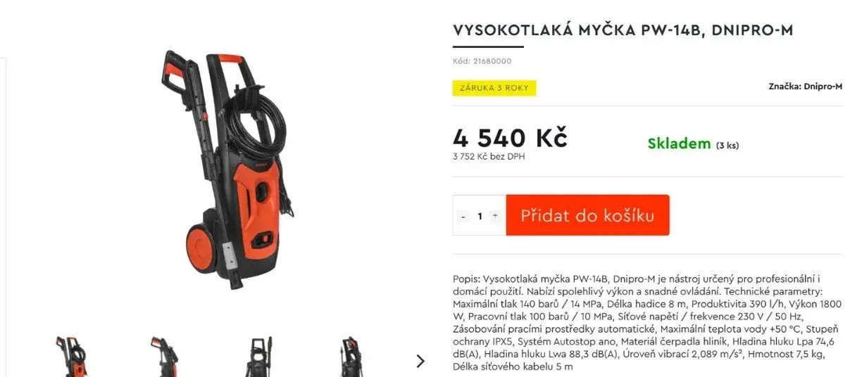 Vysokotlaká myčka