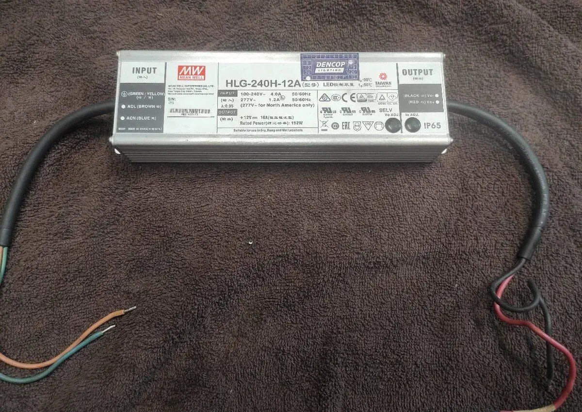Mean Well HLG-240H-12A Napájecí zdroj IP65 PFC pro LED 196W