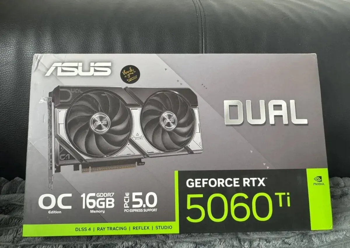 GPU ASUS NVIDIA GeForce RTX 5060 Ti DUAL OC 16GBA