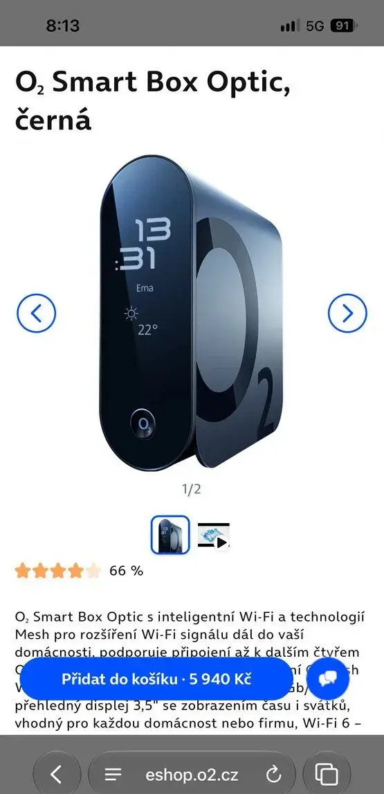 O2 Smart Box Optic s inteligentní Wi-Fi