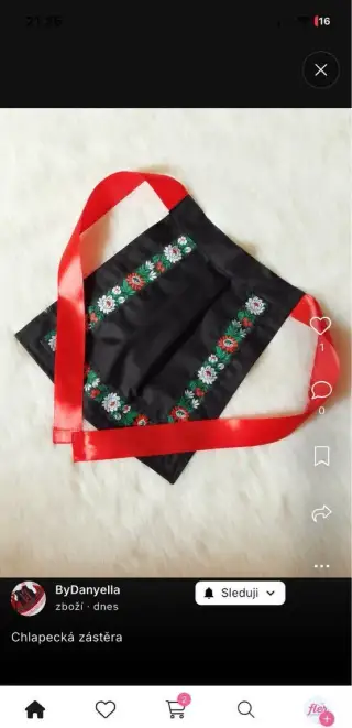 Chlapecká zástěrka ke kroji