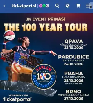 Vstupenky do Opavy Harlem Globetrotters