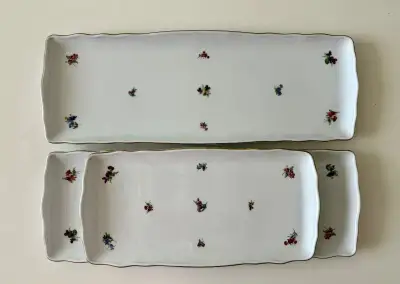 Porcelánové podnosy / tácy - Dubí / Rokoko - Házenka