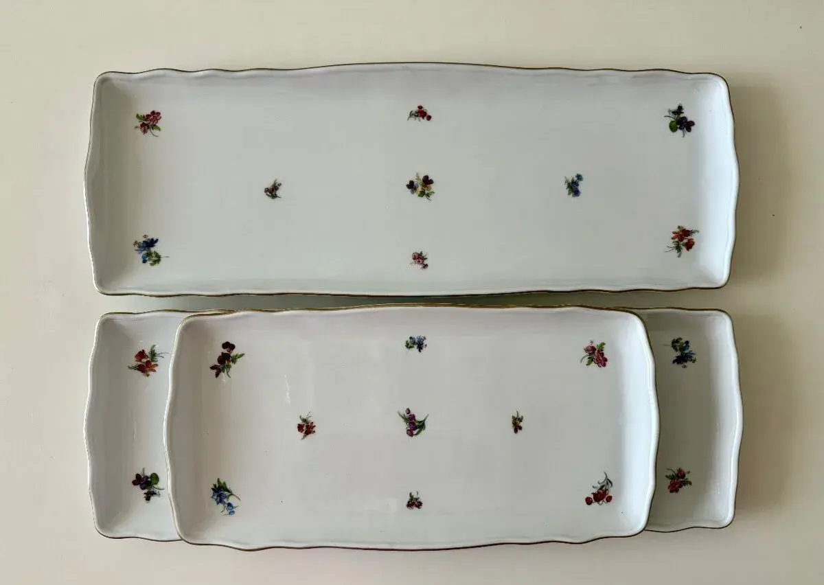 Porcelánové podnosy / tácy - Dubí / Rokoko - Házenka