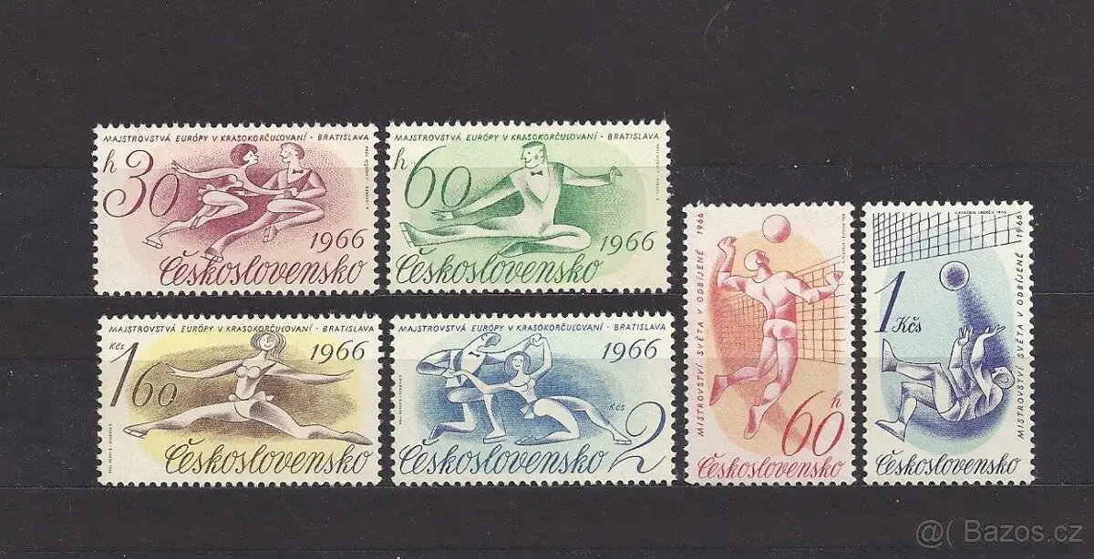 Československo 1966 pof 1498-1503 SPORT.
