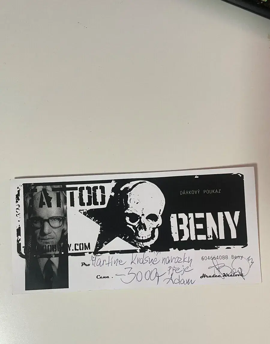 Tetování hodnota 3000 - Tattoo Beny
