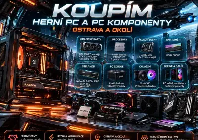 Herní PC a PC komponenty – Ostrava a okolí